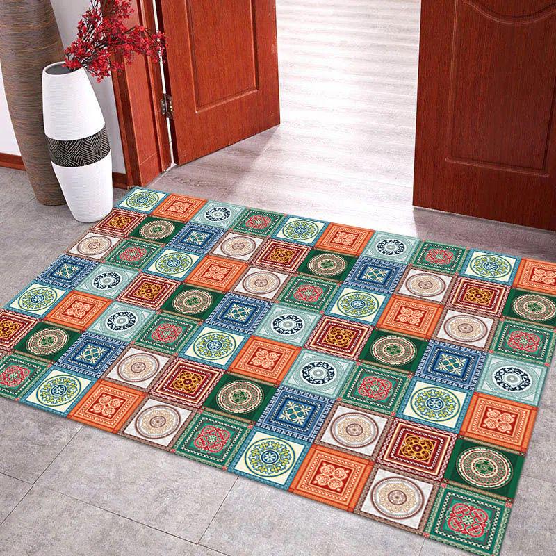 Retro etnický styl koberec vstupní rohožka do dveří obývací pokoj ložnice koberec ke konferenčnímu stolku protiskluzová oděruvzdorná rohožka ke dveřím