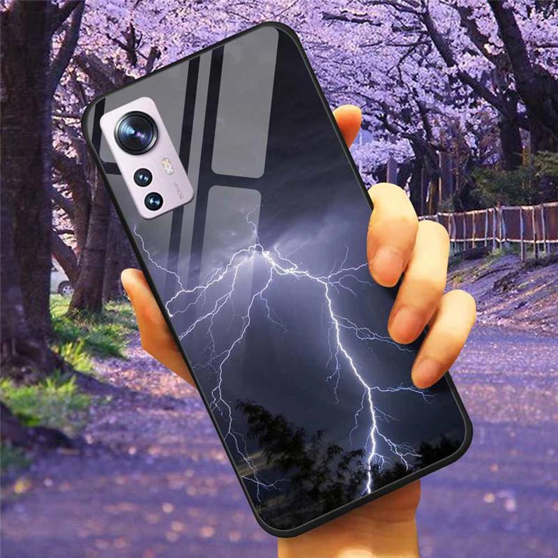 For Xiaomi 12T / 13T Case Tempered Glass SPACE Marble Luxury Hard Back Cover for Xiaomi 13T Pro / 12TPro Bumper for Xiaomi13T