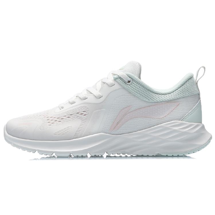 

Li Ning Slip Resistant Cushioning Abrasion Resistant Low top Running Shoes Women s White Green ARHR120-2 36
