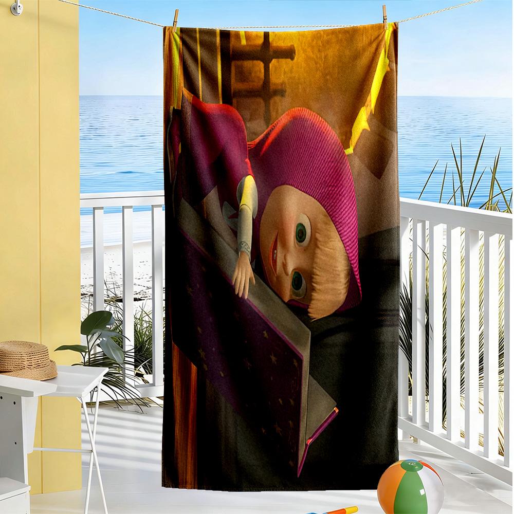 Masha Bear Beach Towel Super Soft & Absorbent Comfortable Lightweight