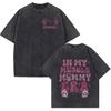 Divertenti Magliette da Palestra in Cotone Lavato Vintage 'Muscle Mommy' per Uomo Donna Moda Girocollo Manica Corta