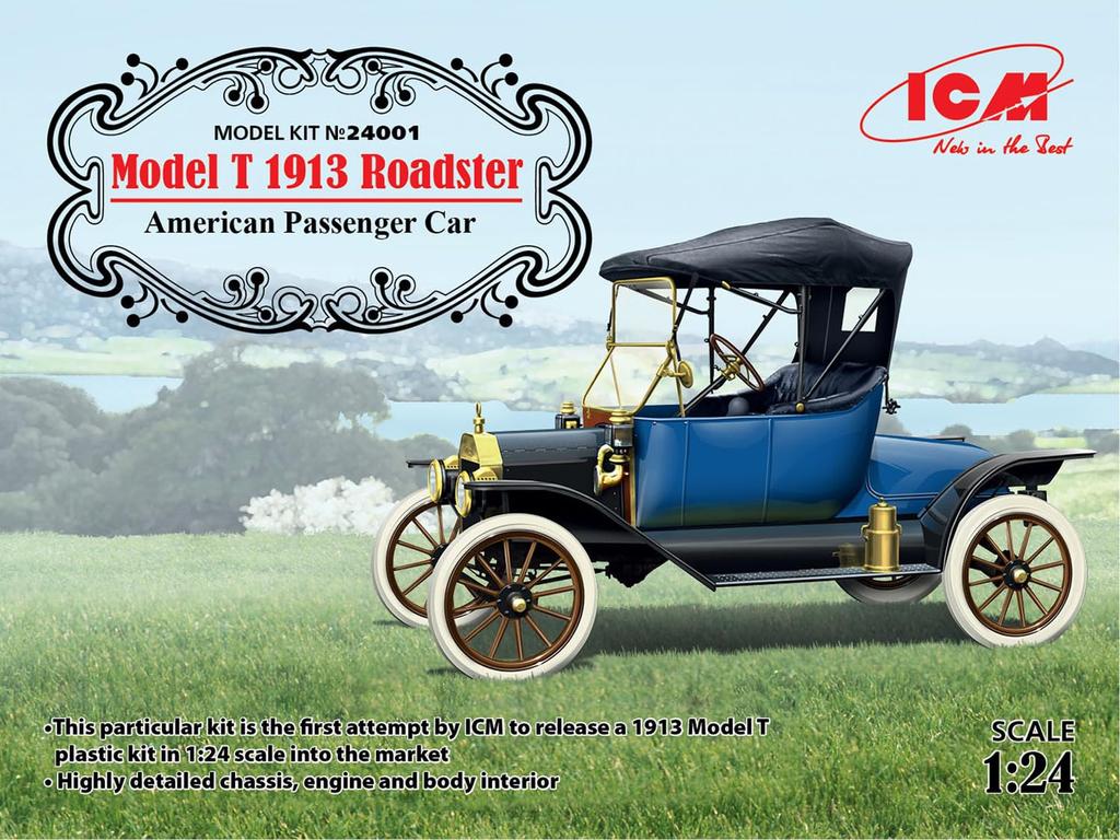ICM Ford 1912 Roadster Plastic Model 1/24 T-type (24001)