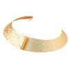 Luo Feng Exaggerated Choker Open Collar Metal Irregular Wide Version Corrugated Punk Collar