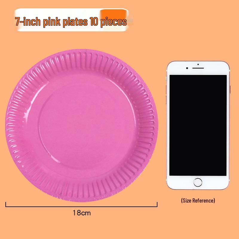 Colorful Disposable Paper Plates for Kindergarten Arts, Crafts, and Decor