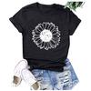 Women Casual Printing Short Sleeves  Loose T-Shirt Blouse Tops