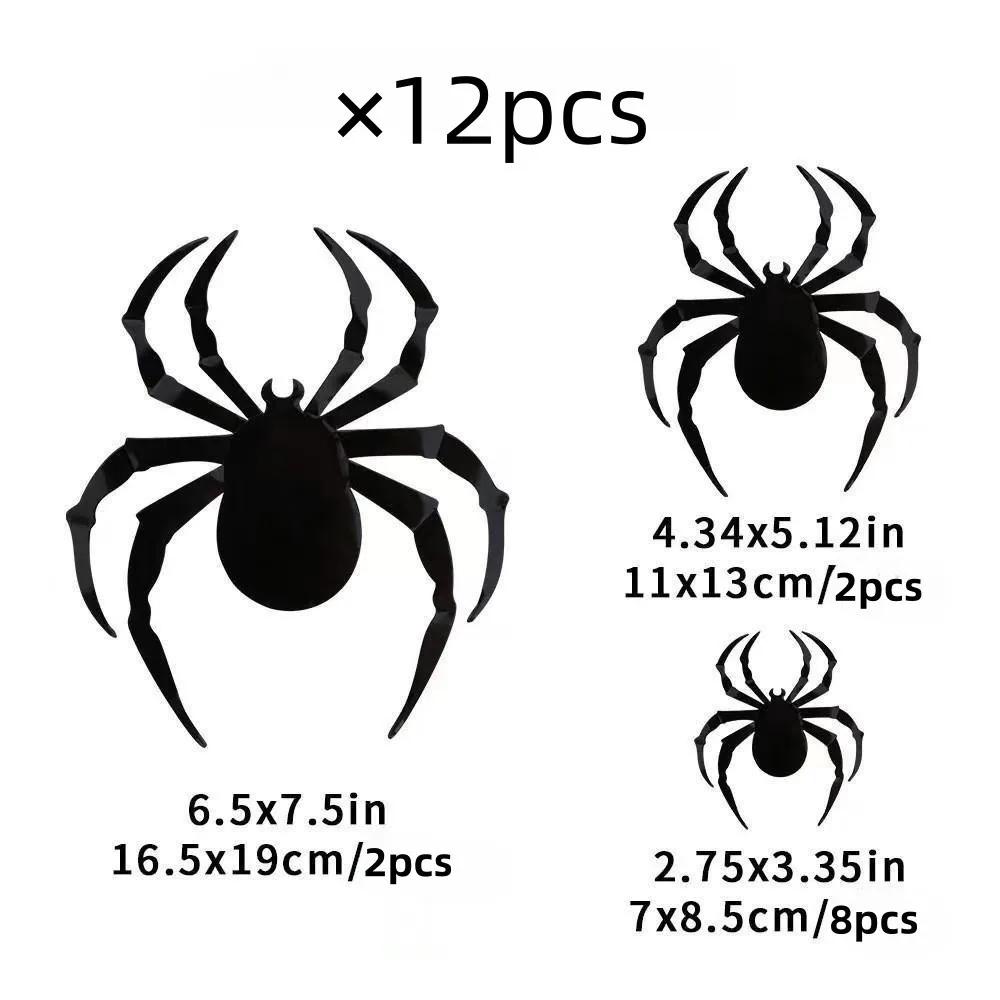 PVC Black 3D Horror Bat stickers for home decor DIY wall stickers bathroom indoor Halloween party supplies