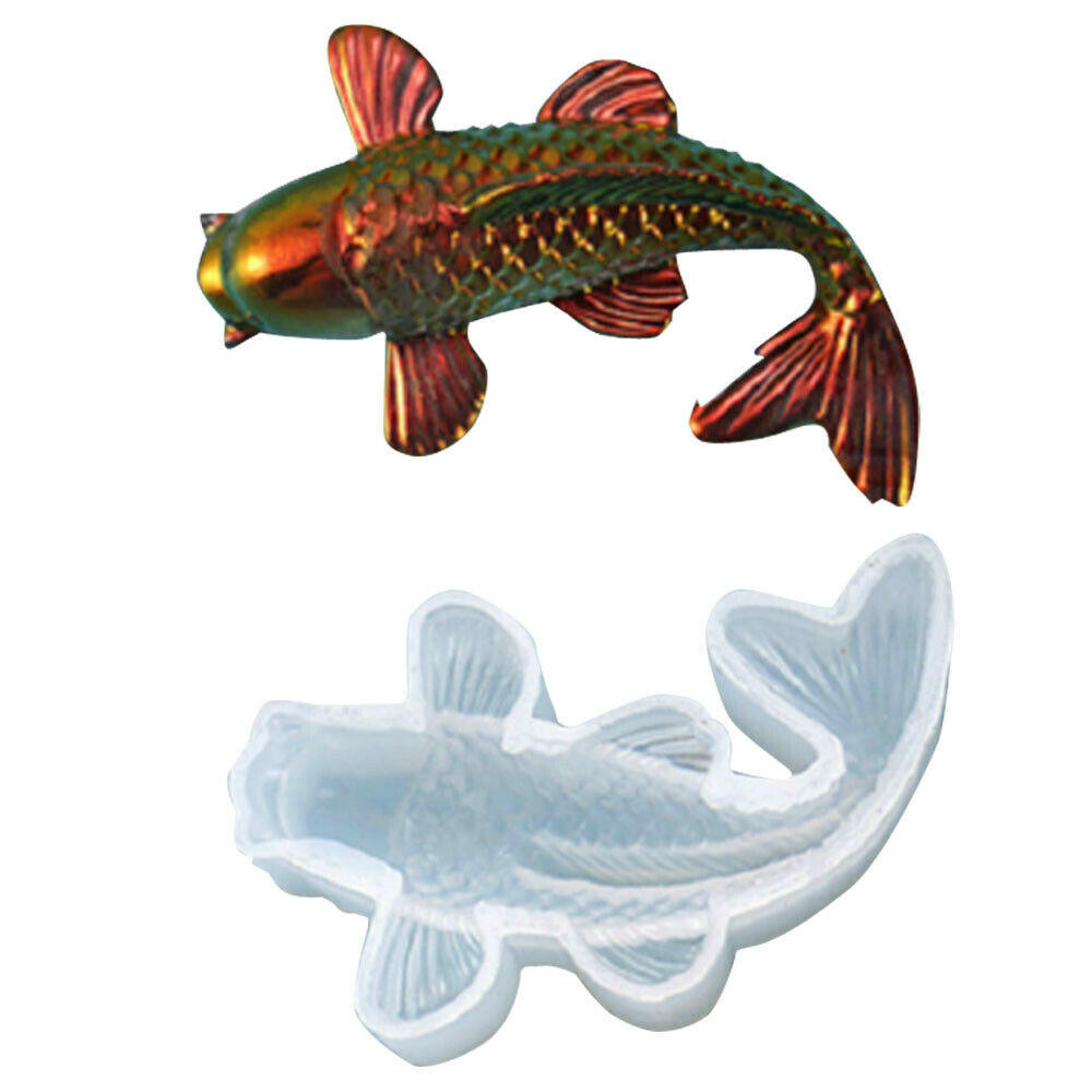 DIY Koi Fisch Form Silikon Schokoladenform Fondant Kuchen Dekoration Schmuck Harz Herstellung Epoxid Gussform Handwerkzeug