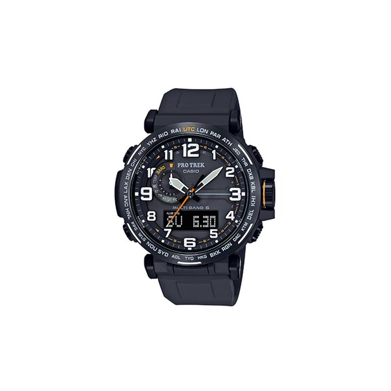 

Casio PRO TREK Series-Disc Dual Display Temperature, Pressure and Altitude Measurement LED Light Outdoor Mountaineering Solar Quartz PRW-6600Y-1A9PR чёрный