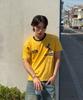 AMOU Sporty Horse Half T-Shirts Yellow