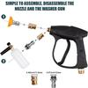 Short Handle High Pressure Cleaning Gun, Single Gun, with 5 Nozzles To Choose From, Suitable for Car Washing and Garden Cleaning