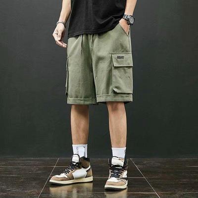 Sommer Herren Loose Straight Cargohose Casual Plus Size Shorts mit weitem Bein Fünf-Punkt-Jogginghose