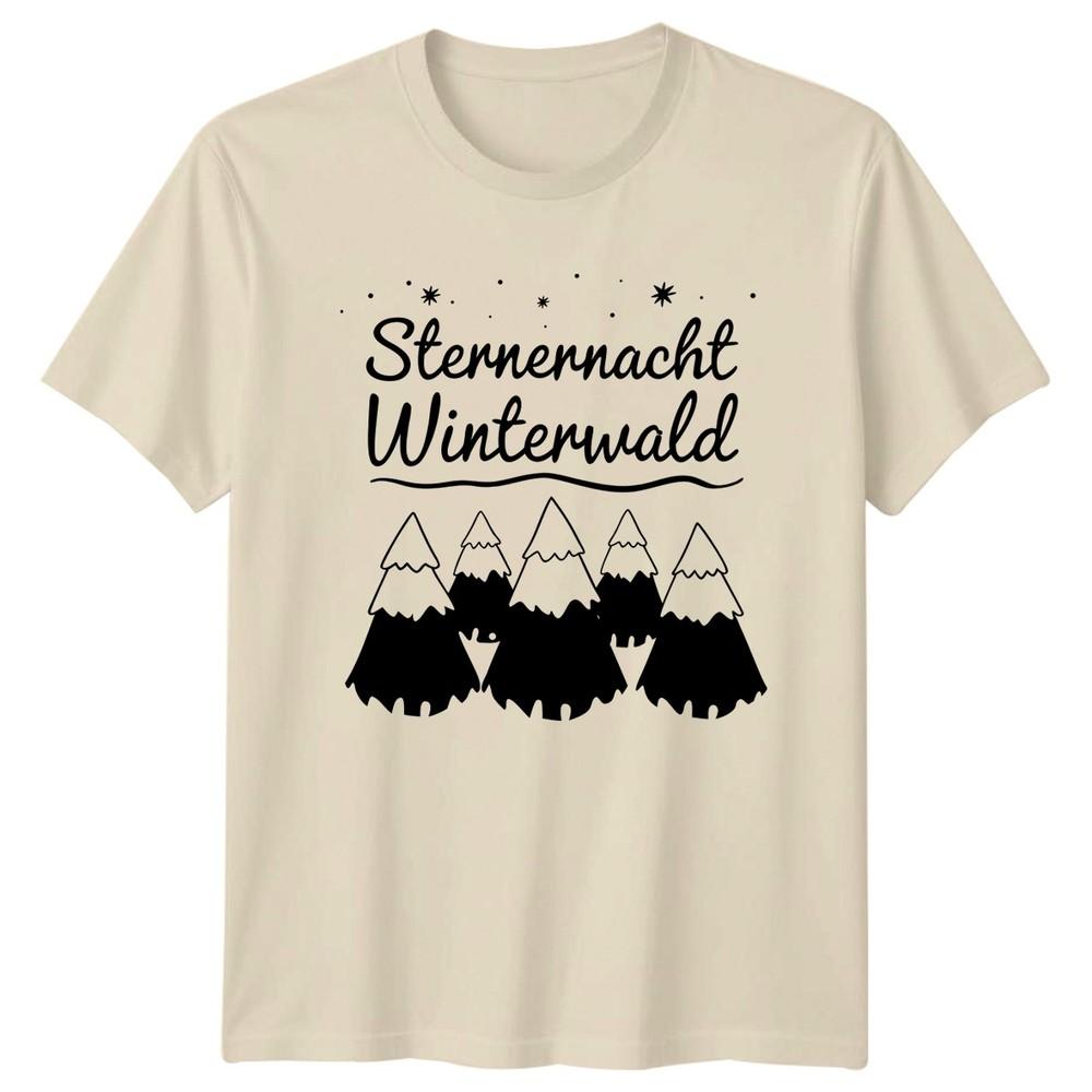 Sternennacht Winterwald TShirt Winter Forest Christmas Gift For Him And Her