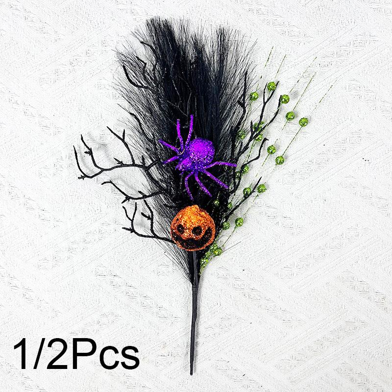 1 Stück Festivals Einzelzweig Halloween Dekoration Zweige Kunstblume Ornament Kürbis Garten