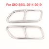 Car Stainless Steel Rear Exhaust Tail Pipe Cover Trim For VOLVO S60 S90 XC60 XC90 V60 S60L S90L Car Accessories