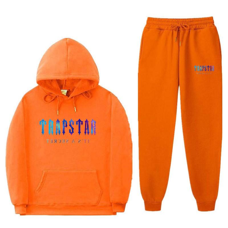 Unisex Oversized Hoodie Jogger Set With Letter Print Thick Cotton Warm Tracksuit Winter Casual Sportwear