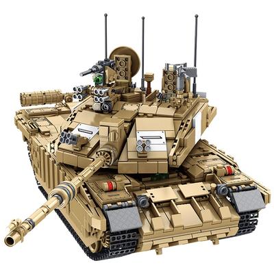 MEOA 632008 Military WW2 Series 1687PCS Challenger II Main Battle Tank Set Building Blocks Assembly Military Bricks Toys Boy