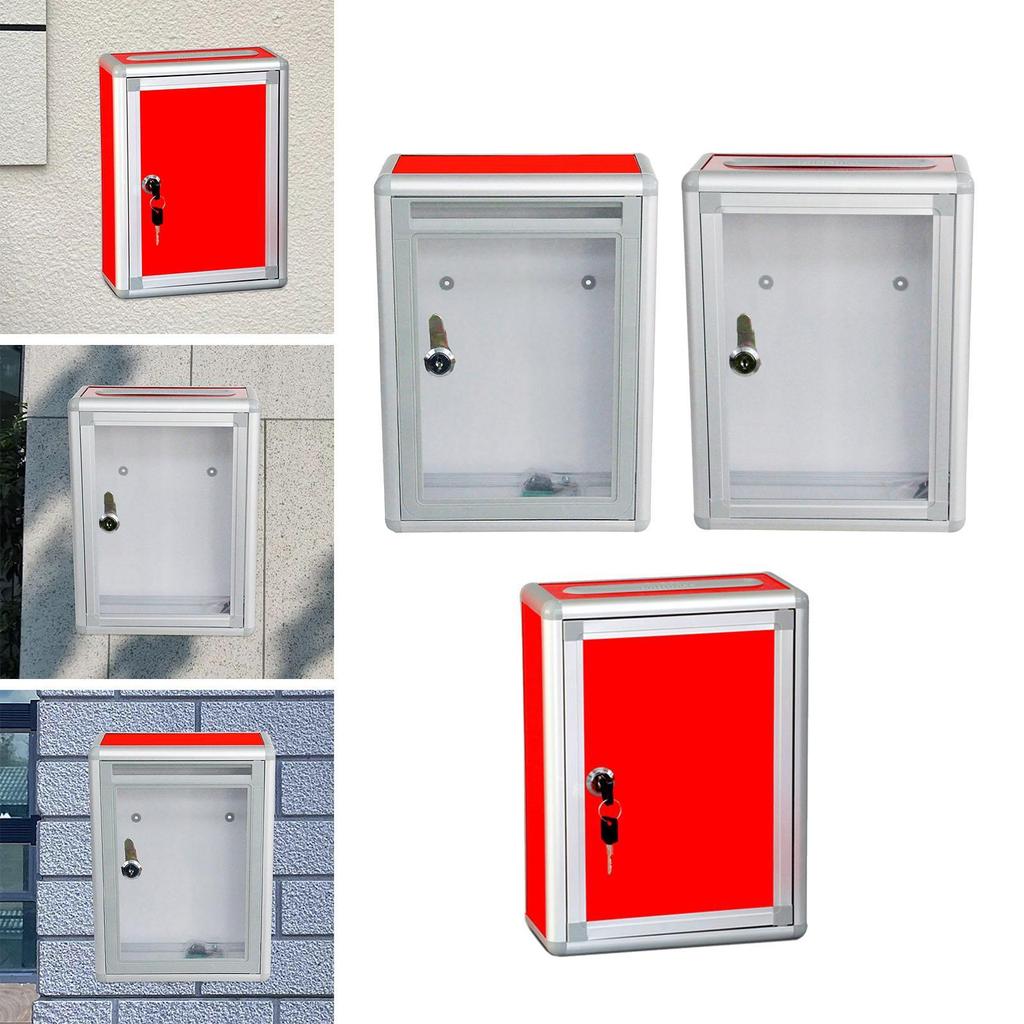 Suggestion Box with Lock Ballot Box Easy Installation Craftsmanship Charity Collection Donation Box for School Voting Contest