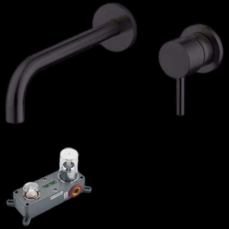 Black Wall-Mounted Basin Faucet
