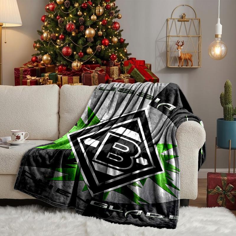 Coperta con Emblema di Monchengladbach Leggera Coperta Ideale per il Letto Perfetta per Viaggi, Campeggio, Soggiorni, Uffici, Divani, Regalo di Natale per tifosi