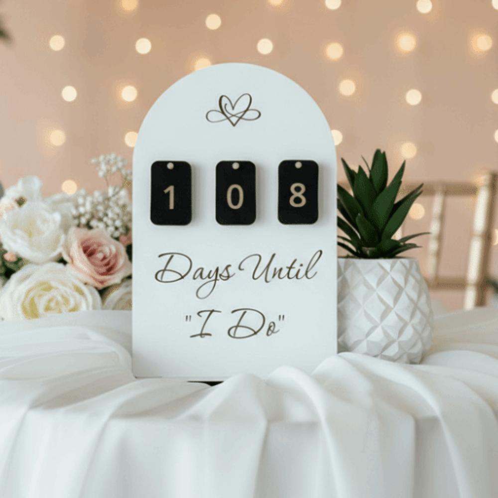 Countdown Display Wedding Countdown Sign Wooden Display Number Block Sign Wedding Celebration