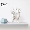 Decorative Reindeer with Figurine Modern Elk Wings Statue Wings Christmas 3D Printed Matte Black Standing Deer Sculpture for Dining