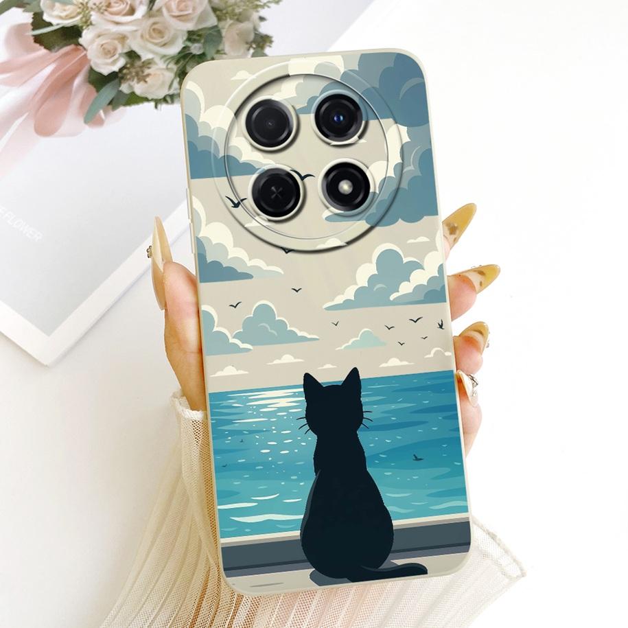 Case For Huawei Nova 12i 13i Shockproof Cover Lovely Cartoon Cat Soft Silicone Funda For Huawei Nova12i Enjoy 70 Pro Phone Shell