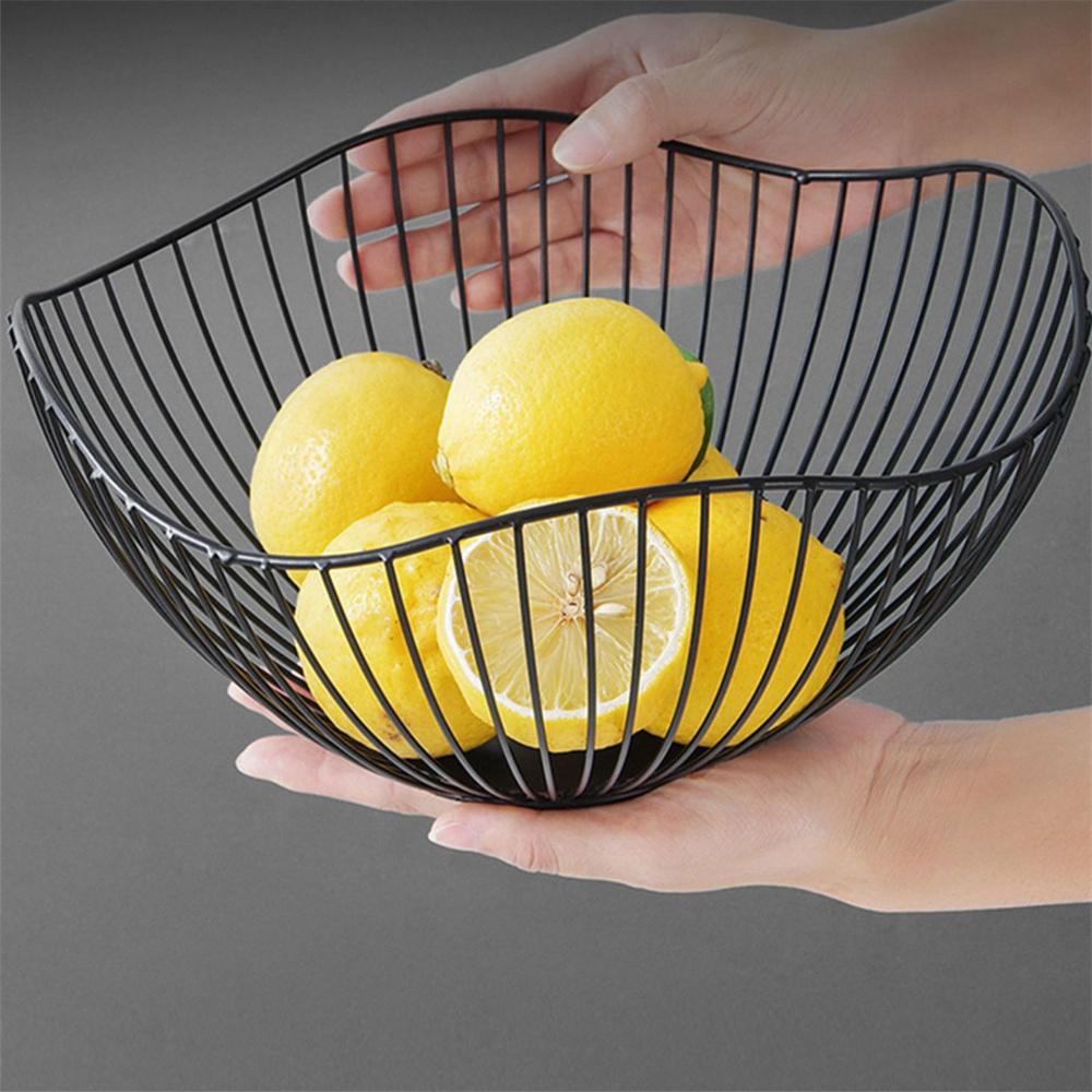 Metal Fruit Basket Morden Wire Snack Bread Vegetable Storage Bowls Kitchen Eggs Dessert Holder Nordic Style Organizer Cake Stand