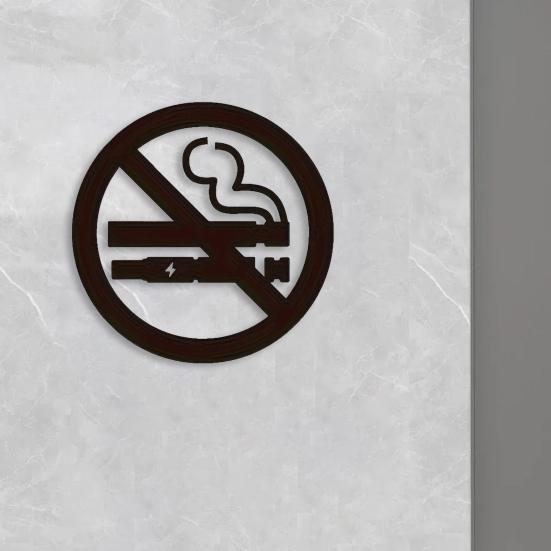 Acrylic No Smoke Sign Self-adhesive Business Office Restaurant Public Place Smoke Ban Warning Sign Wall Decoration