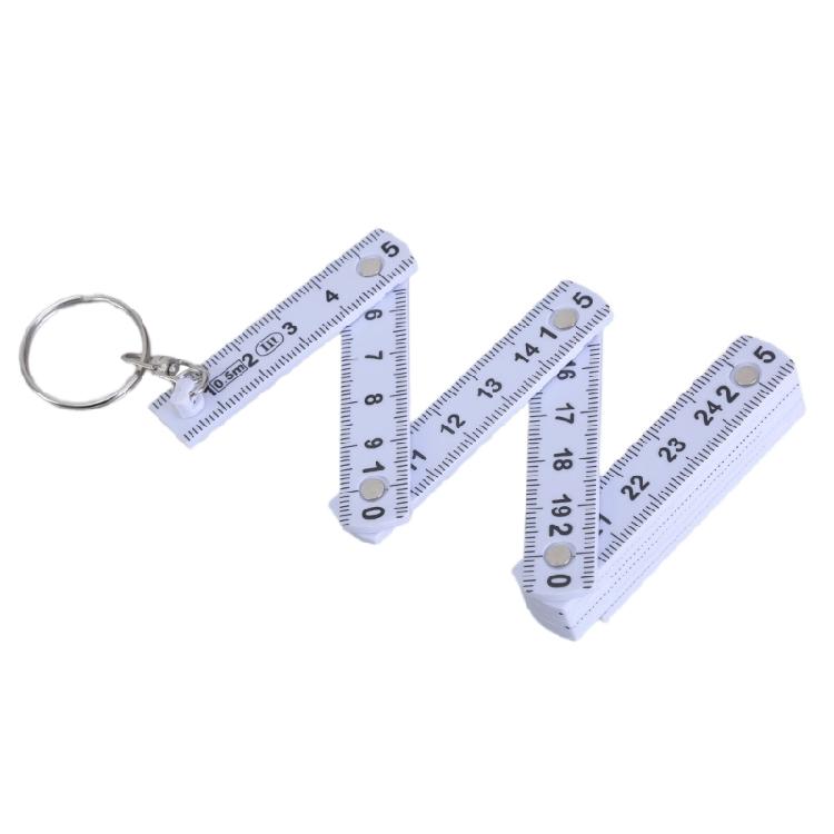 Travel Friendly Folding Ruler Keychain Compact Folding Ruler Keyring Measurement Tool Simple for Accurate Measurements