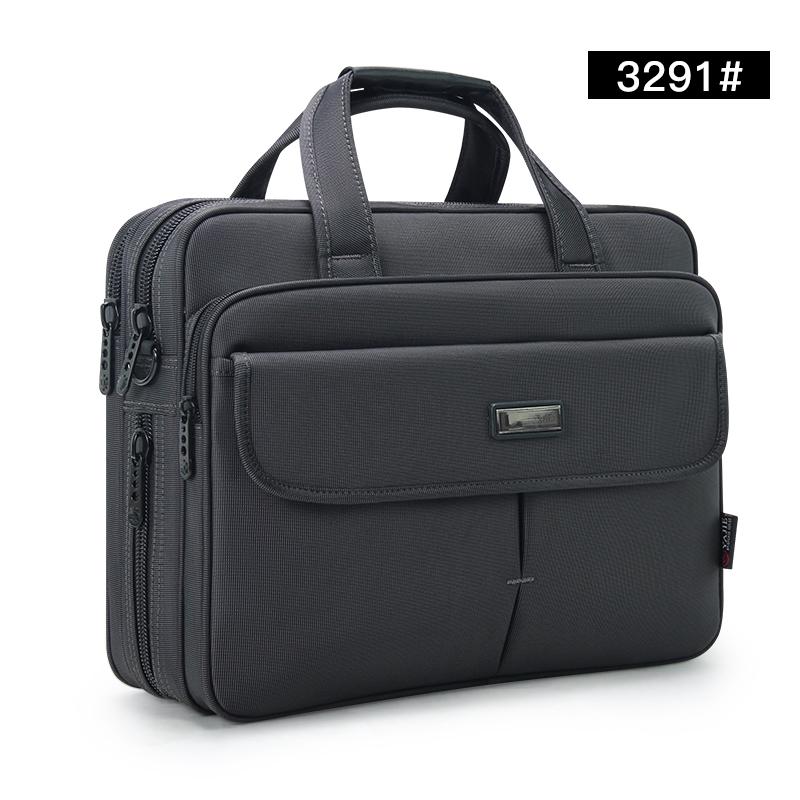Men's Large Capacity Business Briefcase - Single Shoulder Crossbody Oxford Canvas Laptop Bag for 15.6" Devices.