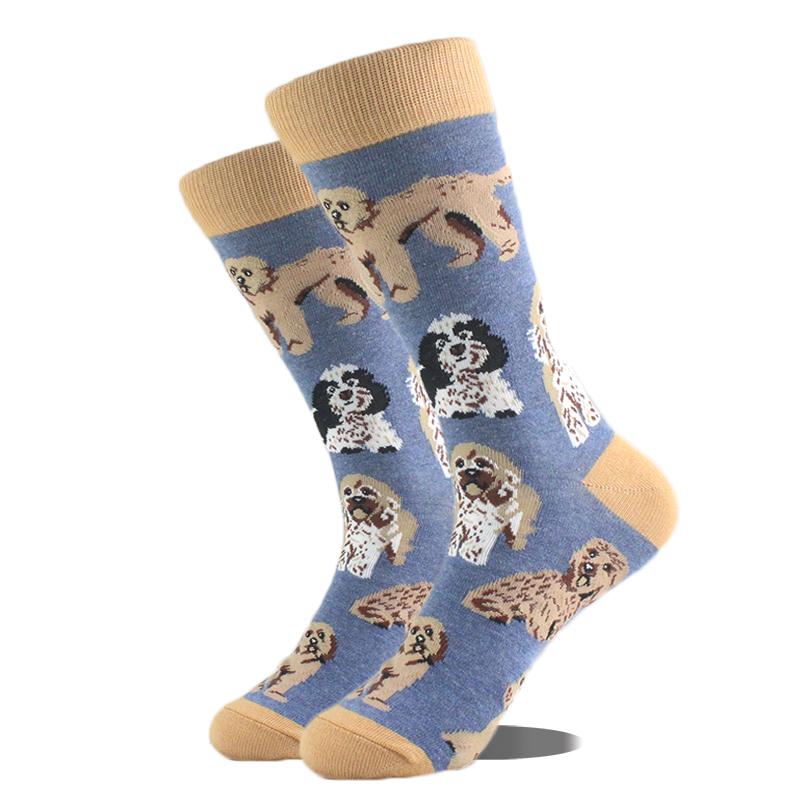 Happy Design Funny Socks Men Unisex Sheep Beer Dinosaur Pattern Sokken  Divertidos Jacquard Calcetines Unisex Hip Hop Skateboard