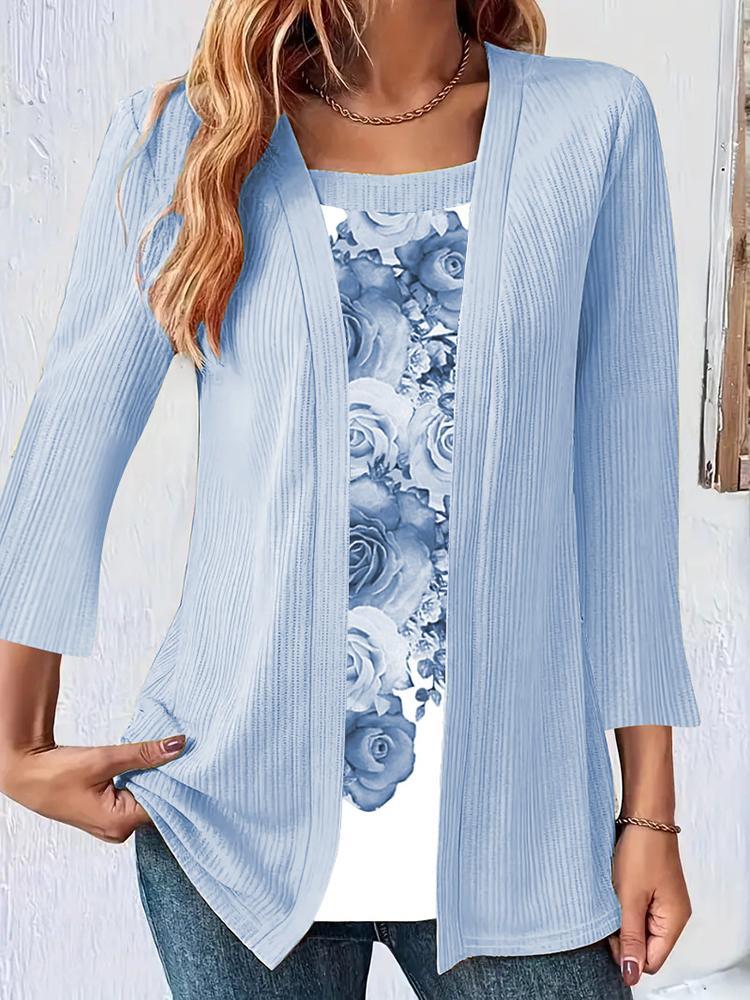 

Весна Осень Женская однотонная футболка с U-образным воротником и принтом на груди, пуловер с длинными рукавами, женская повседневная футболка, модный топ 2XL синий