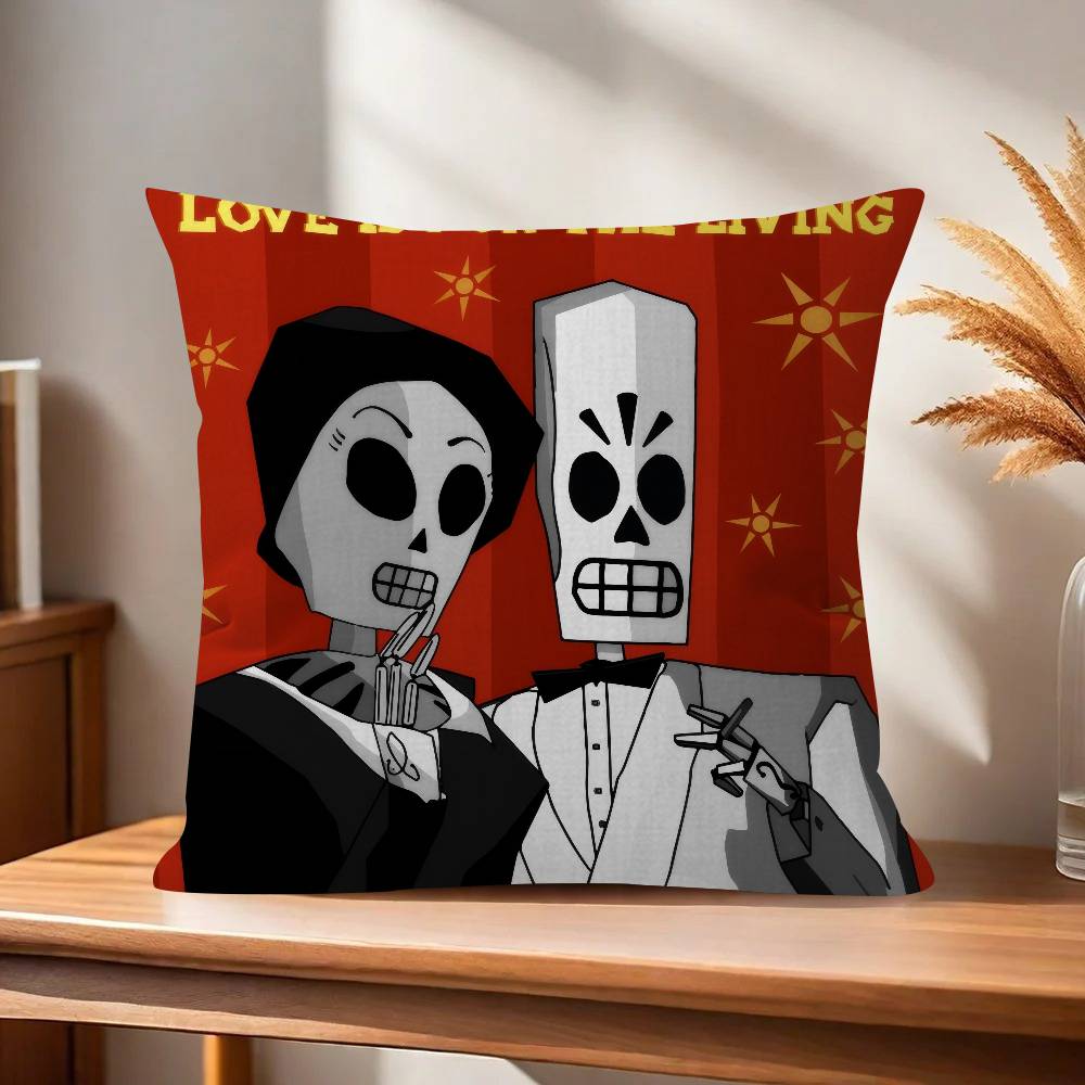 Classic ggGrim Fandango Game Pillow Gift Home Office Decoration Pillow Bedroom Sofa Car Cushion CoverPillow Case