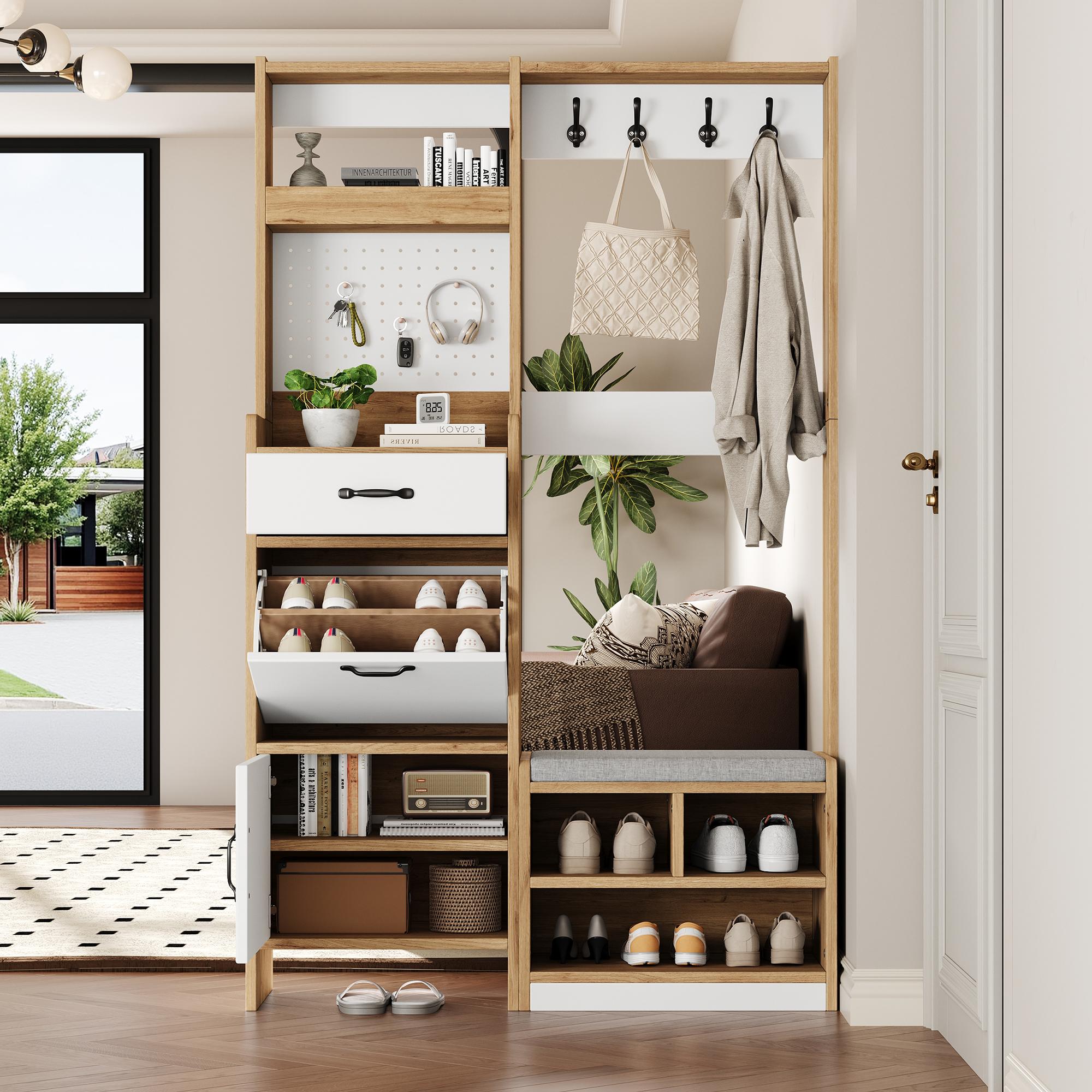 Modern Hallway Cabinet with Shoe Cabinet