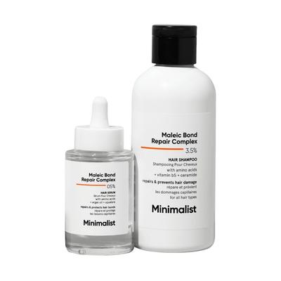 Complex Hair Restoration Kit with Maleic Acid (50 Ml + 250 Ml), Maleic Bond Repair Complex Serum & Shampoo Duo Set,