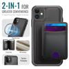 For iPhone 11 Case JEEHOOD J10  Compatible with MagSafe Leather Back Phone Cover with Detachable Card Holder Kickstand