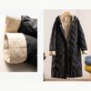 Loose Warm Fashion Jacket Women's Winter Knitted Wool Hooded Down Jacket