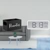 Retro Wooden Remote Organizer And Digital Wall Clock Multipurpose Large Display Temperature Humidity