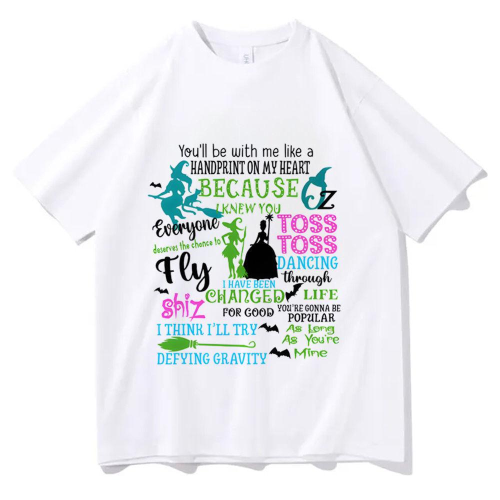 Wicked Tshirt Female Graphic Y2k Colorful Pastel Gothic Korean Clothes Shirt Punk Breathable Colorful 2000s Grunge Classic Tops