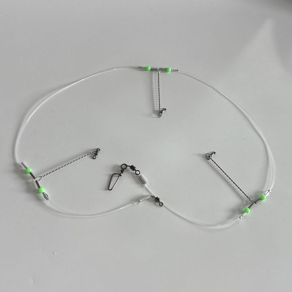 Zestaw haczyków z drutu świecącego do wędkarstwa morskiego z uchwytem balansującym