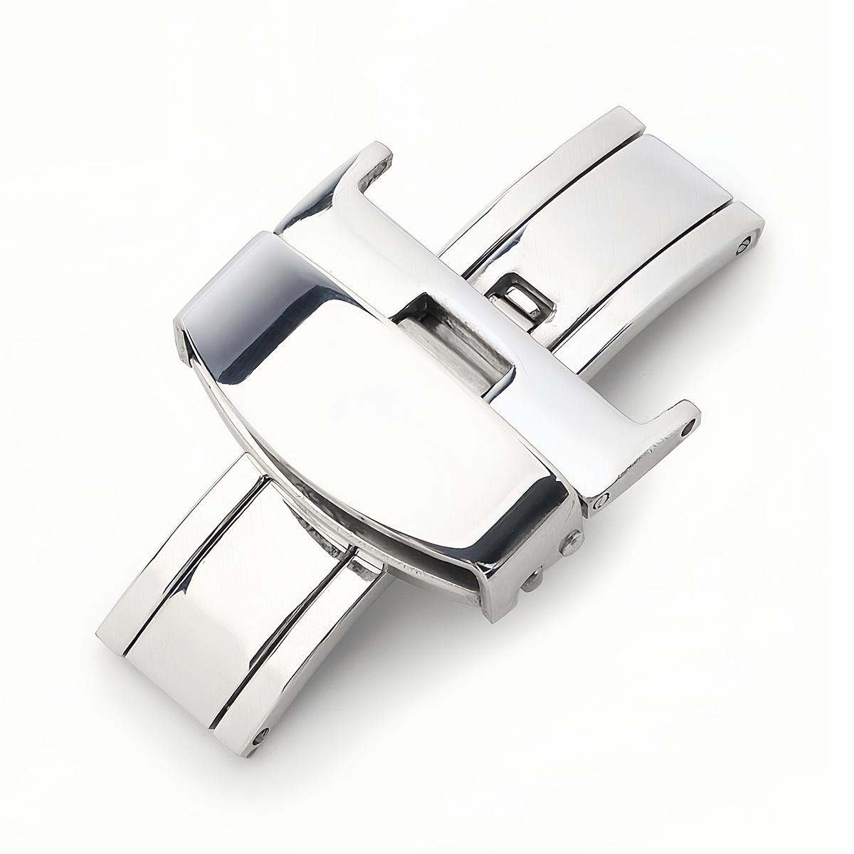 

Stainless Steel Watch Buckle Foldable Watchband Butterfly Buckles Strap Clasp 10-24mm for Leather Silicon Watch Band Accessories 10mm срібний