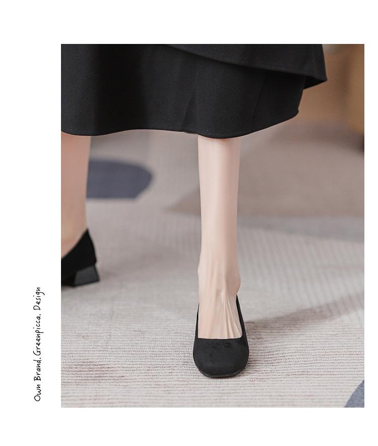 Damen Square Toe Chunky Heel Arbeitsschuhe - Bequemes Weiches Leder, Nicht Ermüdend für Lange Stehstunden, Ideal für Professionelle Bürokleidung