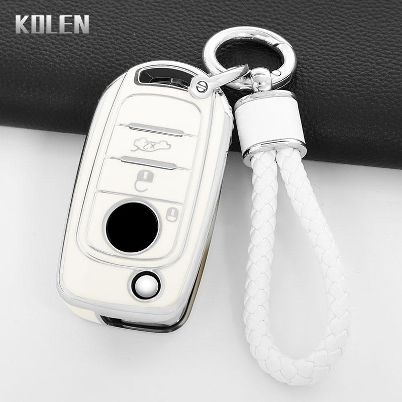 Tpu Car Flip Key Case Cover Shell Fob For Fiat Tipo Toro Nuovo Freedom 500X Doblo Argo Grazie Key Protector Accessories Keychain