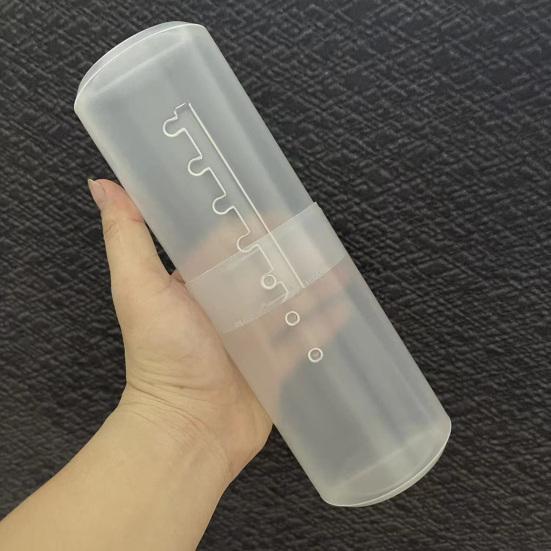 Makeup Brush Holder Adjustable Height Waterproof Dustproof Large Capacity Moistureproof Organizer Transparent Makeup Brush Adjustable Transparent Box