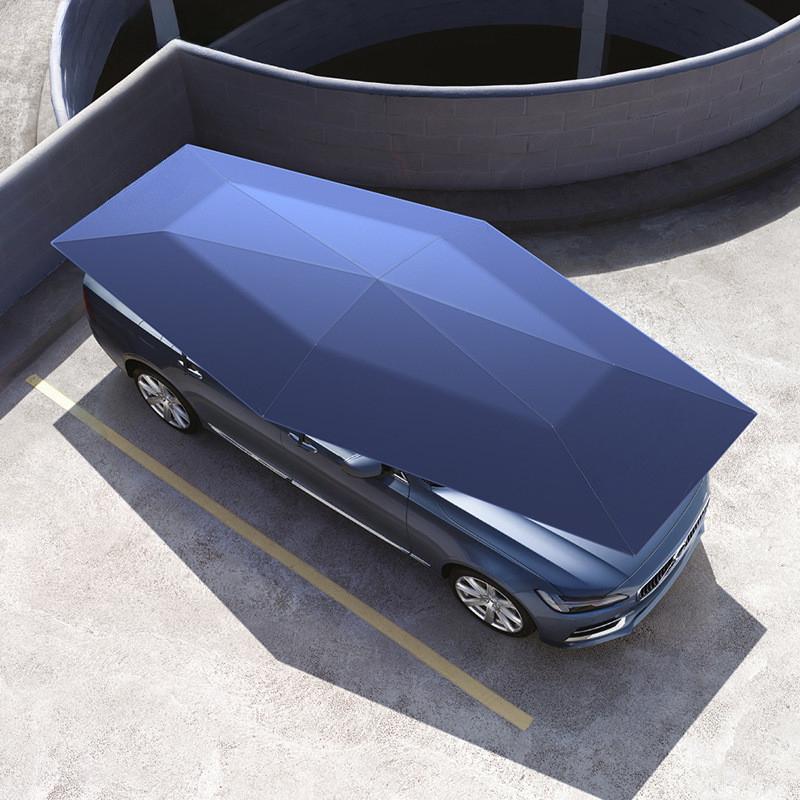 Semi / Fully Automatic Car Sunshade Oversize Mobile Windproof Hail Proof Car Canopy Car Sunshade Umbrella
