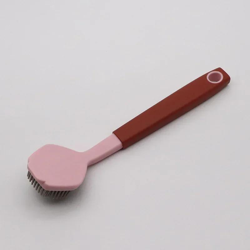 

Маленькие чистящие средства для ванной комнаты, длинная ручка, щетка для мытья посуды, щетка для чистки, не грязные руки, кухонный пластиковый горшок, щетка для плиты, аксессуар