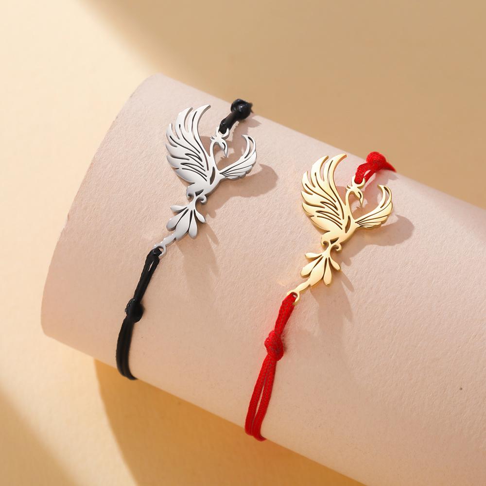 Bracciale Fenice Dawapara per Donna Uccello Mitico Braccialetti Ispirazionali Regalo di San Valentino Gioielli in Acciaio Inossidabile