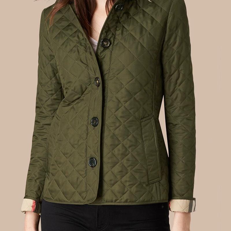 Cappotti Invernali da Donna in Piumino Casual Monopetto con Tasche Caldo Capispalla Vintage Maniche Lunghe Giacche Slim