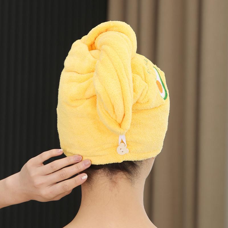 Quickly Dry Hair Hat Super Absorbent Soft Bathroom Women Head Towels Girls Cute Hair Towel Hair Dry Wrap Bonnets