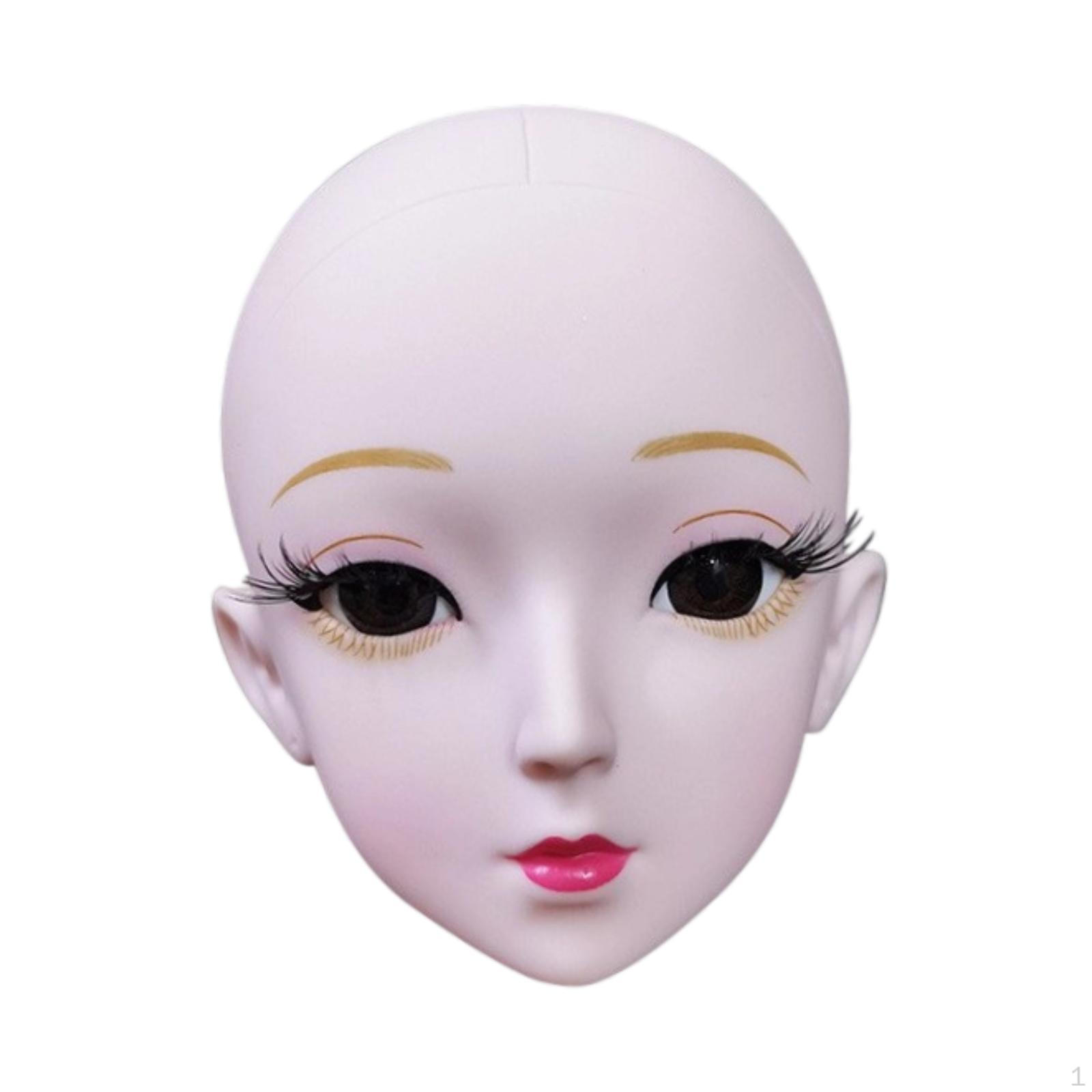 

BJD Doll Head DIY Crafts Supplies Replacement Birthday Gift Realistic Crafting Model for Adults